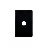 Puma - Switch Plate Vertical 1 Gang (Less Mech)  Black x10 - PUSWPV1GBK