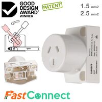 Surface Socket Transfast Fast Wiring 1.5mm2