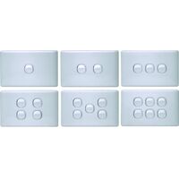 K Series 6 Gang Loaded Switch Plate (vertical) - KS/SW6/V