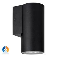 Aries Aluminium Black Fixed Down LED Wall Light