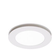 Flow Round 300mm Exhaust Fan & 12w Tricolour LED Light White