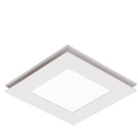 Flow Square 300mm Exhaust Fan & 12w Tricolour LED Light White