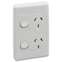 2000 Series
Twin Switch Socket Outlet
250V, 10A, Vertical, 2 Pole | White Electric