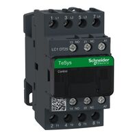 TeSys D, Contactor, TeSys Deca, 4P(4 NO), AC-1, 0 to 440V, 25A, 24VAC 50/60Hz coil