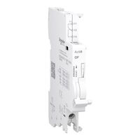 Acti9, Auxiliary contact, OF, 1 C/O, 100mA to 6A, 24VAC to 415VAC, 24VDC to 130VDC, bottom connection