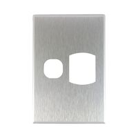 Aluminium Cover Plate Single GPO Vertical LUNA