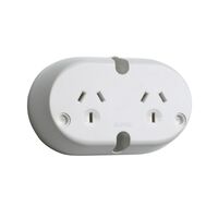 Standard Series, Twin Socket Outlet, 250VAC, 10A, 3 Pin - White Electric