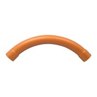 Clipsal - Cable Management, Conduit Bend, Large Sweep, 90Deg, PVC, 80mm - Electric Orange