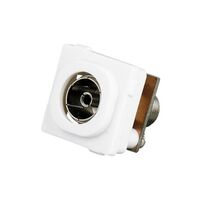 Clipsal Actassi, TV Antenna Socket, 75Ohm, F-type Female - White Electric