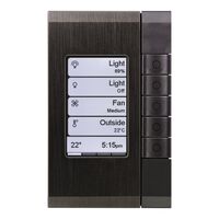 C-Bus eDLT, Wall Plate, Saturn, Enhanced Dynamic Labelling Technology, 5 Key Grid - Horizon Black