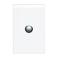 Saturn Series, push-button Switch, 1 Gang, 20A - Pure White