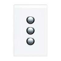 Saturn Series, Switch Grid and Cover Assembly, 3 Gang, Less Mechanism - Pure White