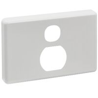 Classic C2000 Series, Socket Outlet Cover Plate, Vertical Mount for Single Switched Socket, Old Design - White Electric