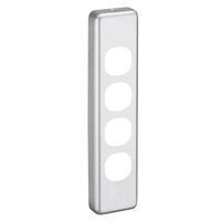 Classic C2000 Series, Switch Plate Cover, 4 Gang, Architrave - Brushed Aluminium