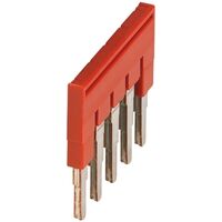 Linergy, Plug-in bridge, Linergy TR, 5 points, for 4mm² terminal blocks, red, 5 ways, set of 50