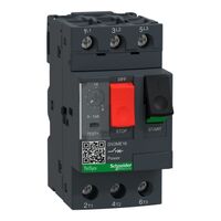 TeSys GV2, Motor circuit breaker, TeSys Deca, 3P, 9 to 14A, thermal magnetic, screw clamp terminals, button control