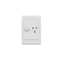 2000 Series
Single Switch Socket Outlet
250V, 15A, Vertical | White Electric