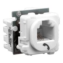 Clipsal Actassi, Modular Socket, Category 3, 6 Way, 6 Contact Socket Mechanism, Telephone - White Electric