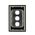 Glass Three Gang Switch Body And Cover Only Black