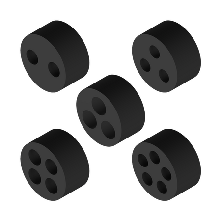 2 x 5.7mm Multi-hole M25 Cable Gland Insert