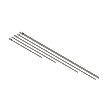 150 x 4.6mm 316 Stainless Steel Cable Ties - 100 Pack