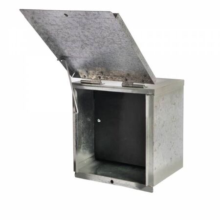 Enclosure IP23 300x300x250 Raw Galvanised Hinged Switchpanel Top Hinged Door