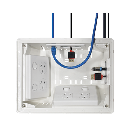 Recessed Wall Box with Built-in Cable Management System