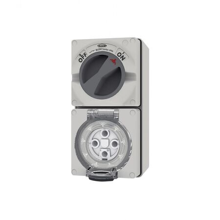 Buffalo - Combination Switched Socket IP66 32A 500V~ 4 Pin  x1 - BUC432