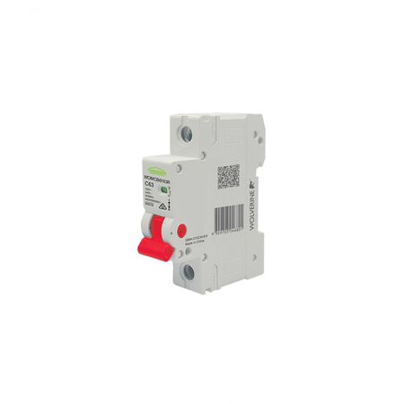 Wolverine -u00a0MCB Miniature Circuit Breaker 6kA 1 Pole 63 Amp C Curve 230V 240V ac 1 Module Main Switch Suitable  x12 - WOMCB6163R