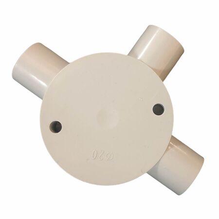 Junction Box 3 Way 20mm Shallow