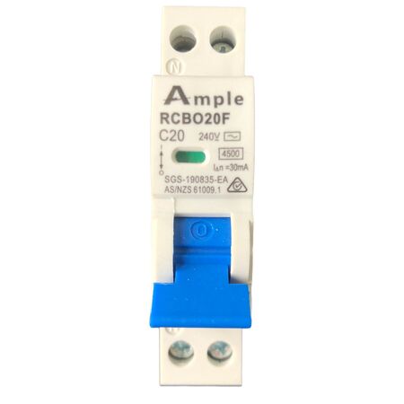 RCD/MCB Combination 20A 4.5KA Single Module