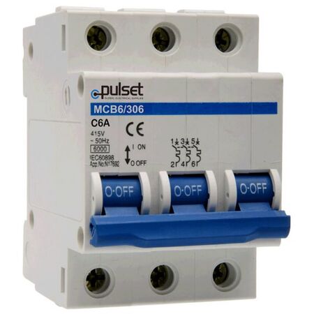 50Amp 3 Pole MCB - MCB6/350