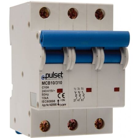 20Amp 3 Pole MCB 10KA - MCB10/320