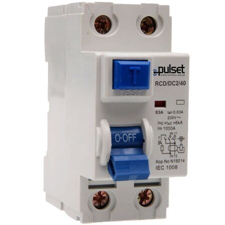 63Amp A-Type 2 Pole RCD 30mA - RCD/DC2/63