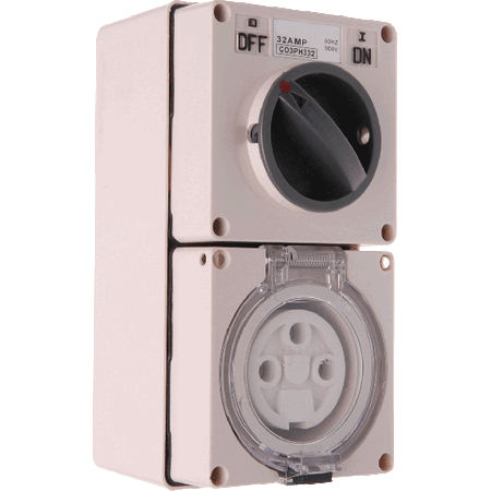 3 Pin Round Combo - 20Amp - IP/CO3PH320R