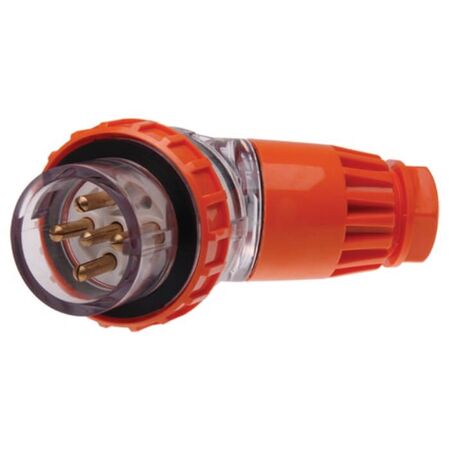 3 Phase 5 Round Pin Angled Plug - 40Amp - IP/PLA3PH540