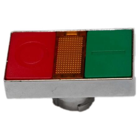 Push Button - Double Green/Red White with Lamp - PB5-MW84