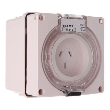 Single Phase 3 Flat Pin Socket - 15Amp - IP/SC315