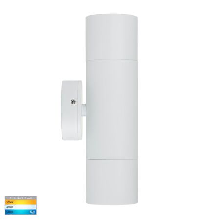 Tivah White TRI Colour Up & Down Wall Pillar Lights