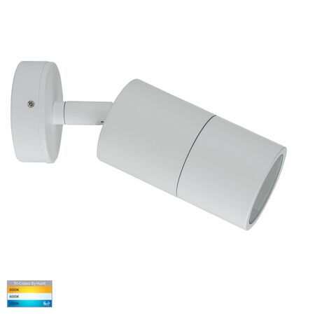 Tivah White TRI Colour Single Adjustable Wall Pillar Lights