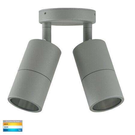 Tivah Silver TRI Colour Double Adjustable Wall Pillar Lights