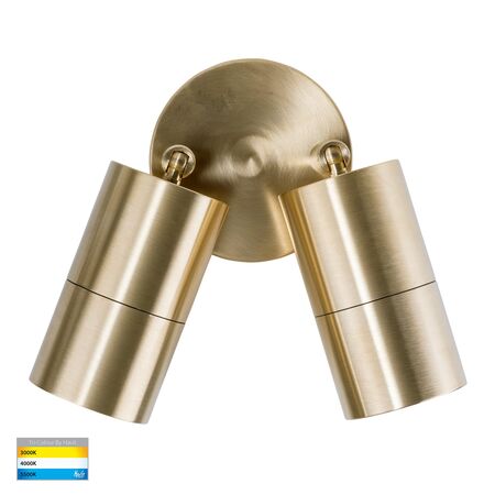 Tivah Solid Brass TRI Colour Double Adjustable Wall Pillar Lights