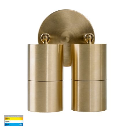 Tivah Solid Brass TRI Colour Double Adjustable Wall Pillar Lights