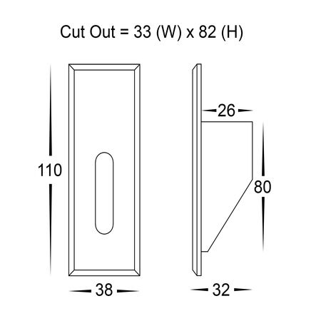 Paso White Recessed LED Step Light