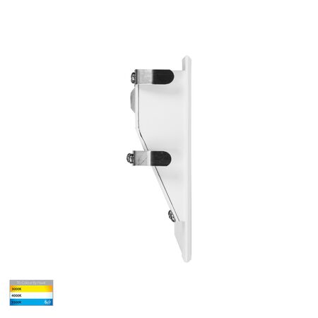 Paso White Recessed LED Step Light