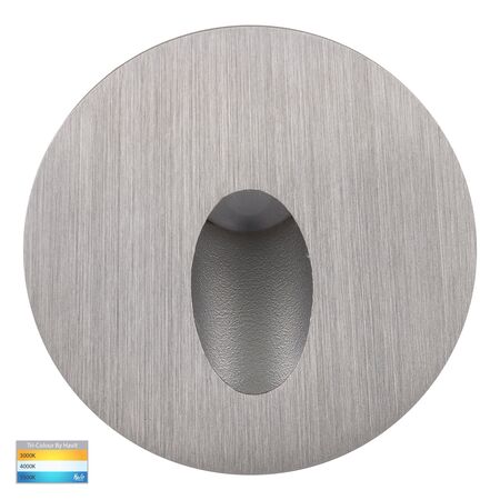 Reces 316 Stainless Steel Round TRI Colour Recessed LED Step Light