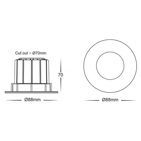 Prime Black Fixed RGBCW WIFI LED Downlight