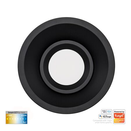 Prime Black Fixed Deep CCT WIFI LED Downlight