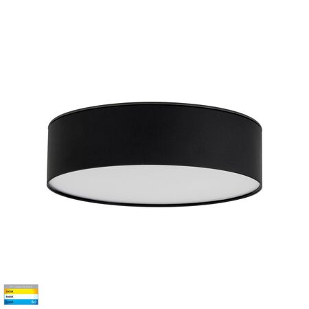 Nella Black 20w Ceiling Mounted LED Oyster