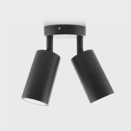 Tivah Black TRI Colour Double Adjustable Wall Pillar Lights